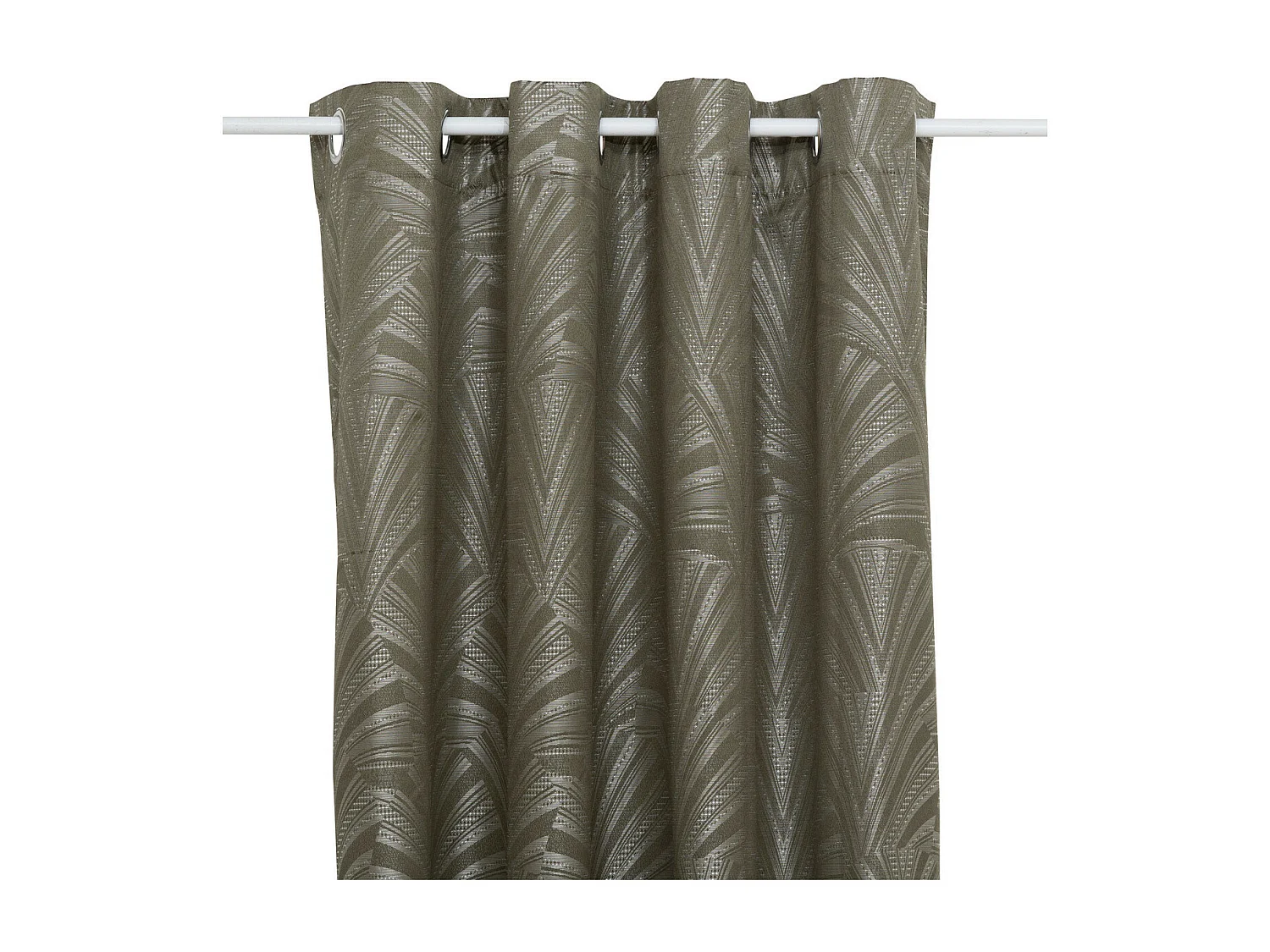 Rideau Occultant à Œillets "Effie" 140x260cm Vert Kaki