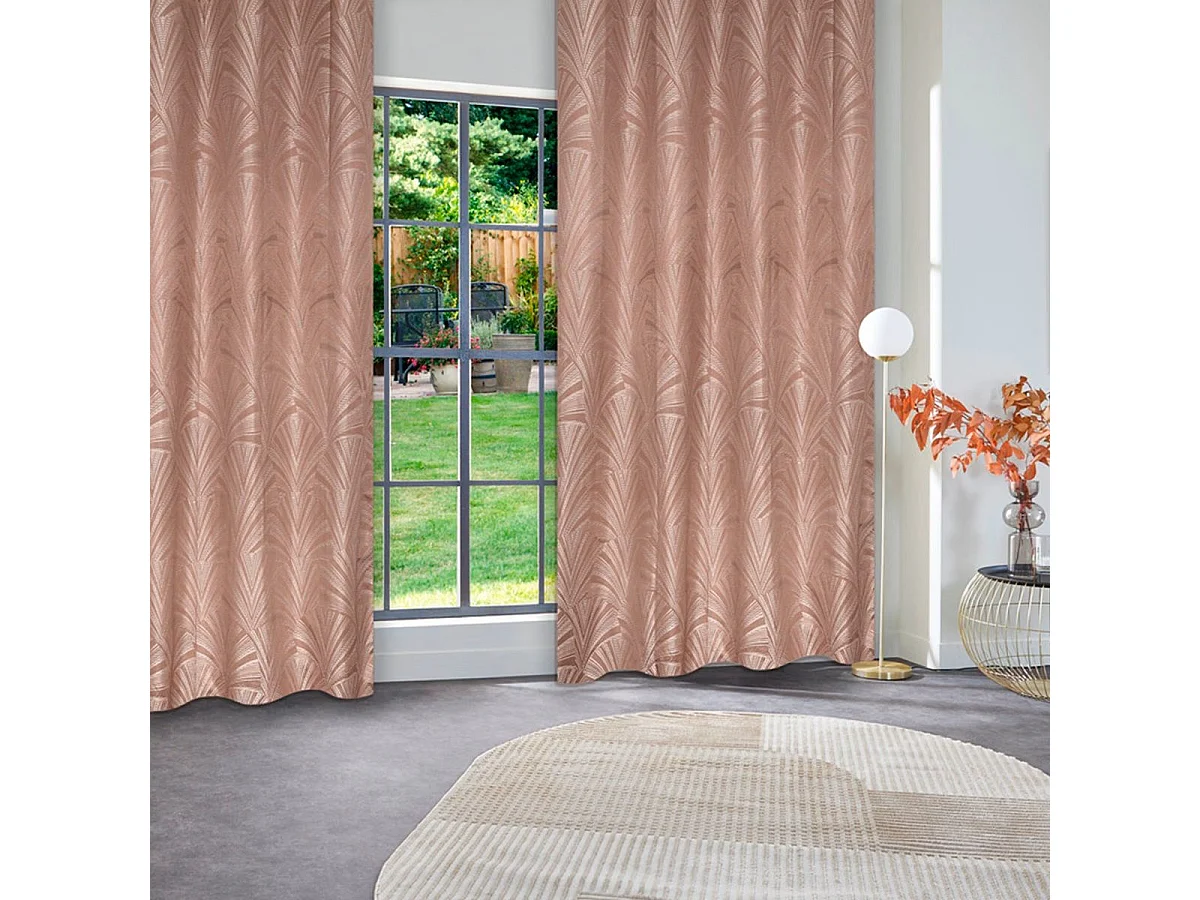 Rideau Occultant à Œillets "Effie" 140x260cm Marron Tonka