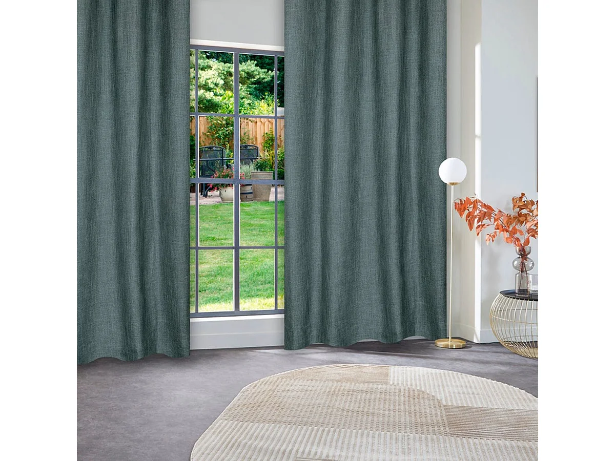 Rideau à Œillets "Clem" 140x260cm Vert Tilleul