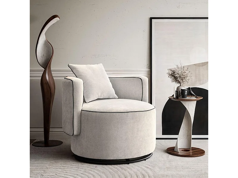 DREHSESSEL Dolce beige velour