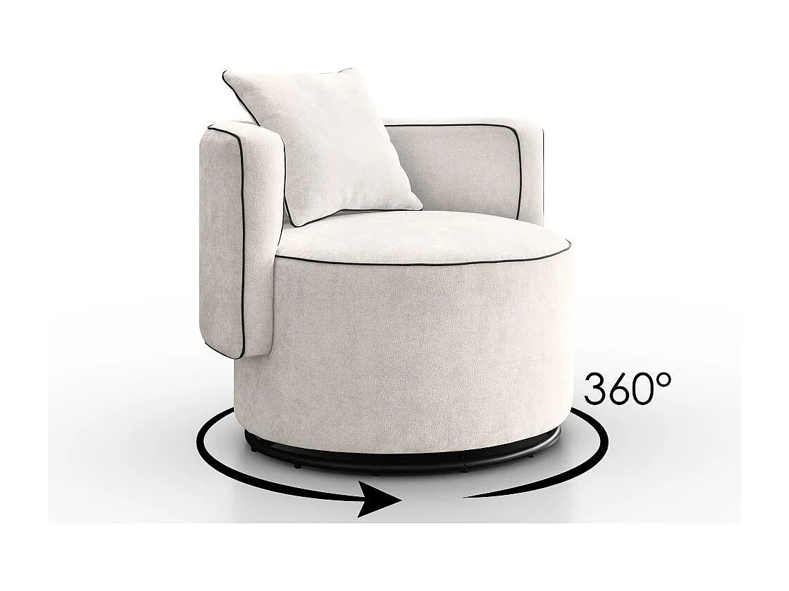 DREHSESSEL Dolce beige velour