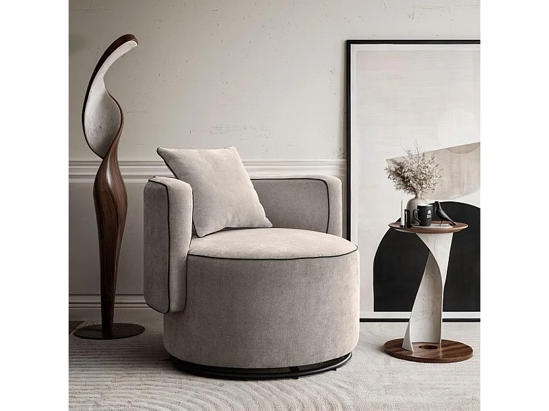 DREHSESSEL Dolce cappuccino velour