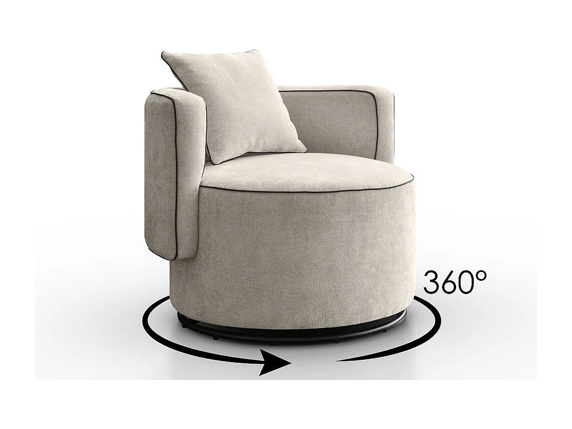 DREHSESSEL Dolce cappuccino velour