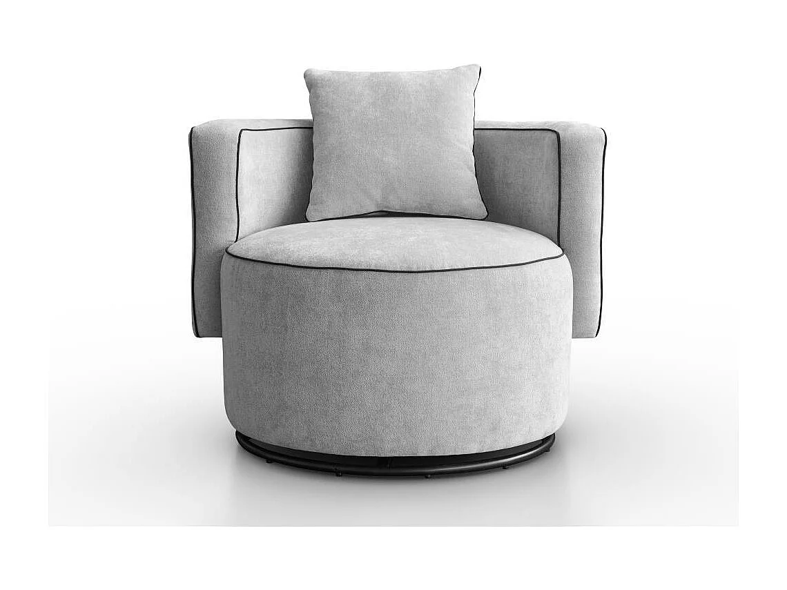 DREHSESSEL Dolce hellgrau velour