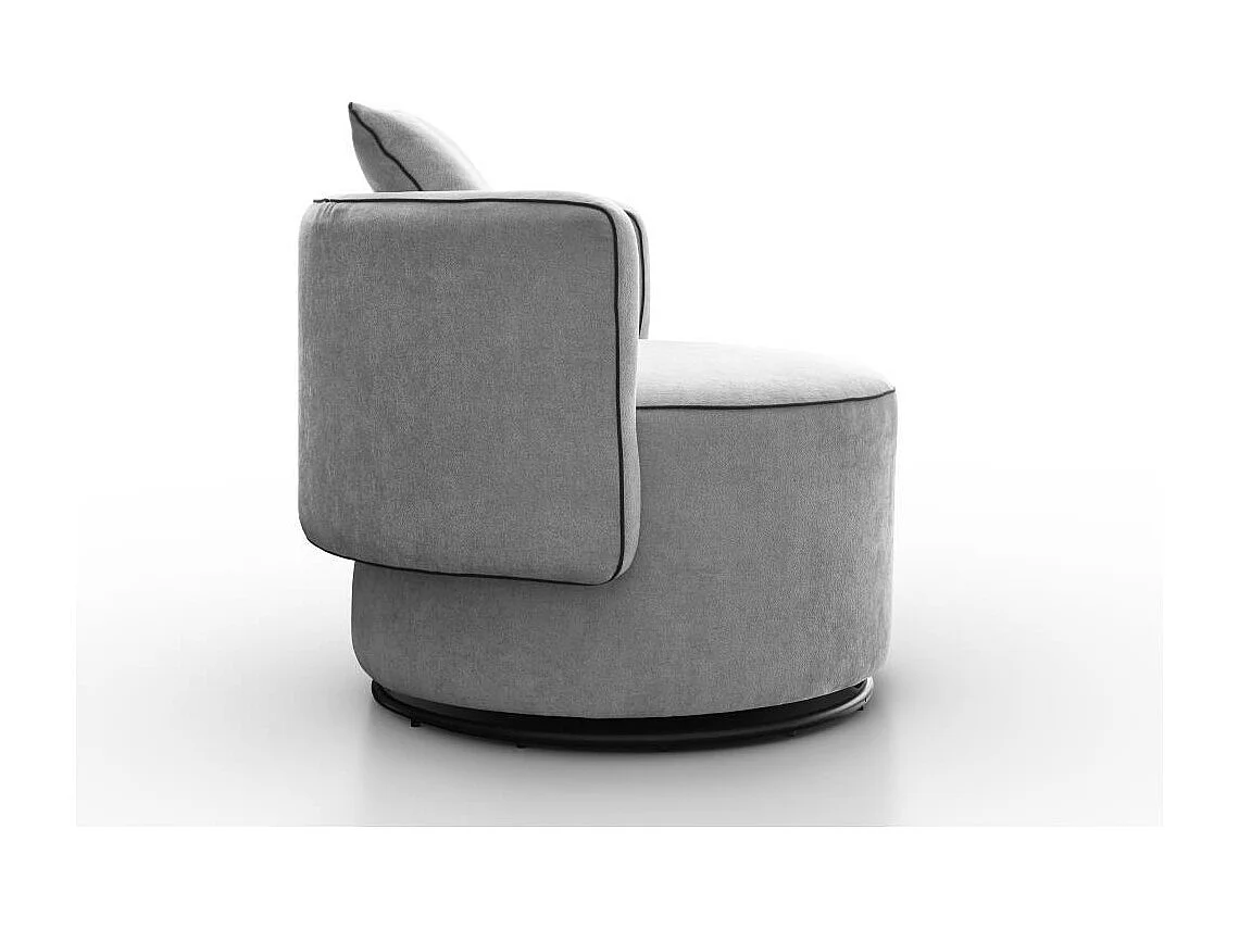 DREHSESSEL Dolce hellgrau velour