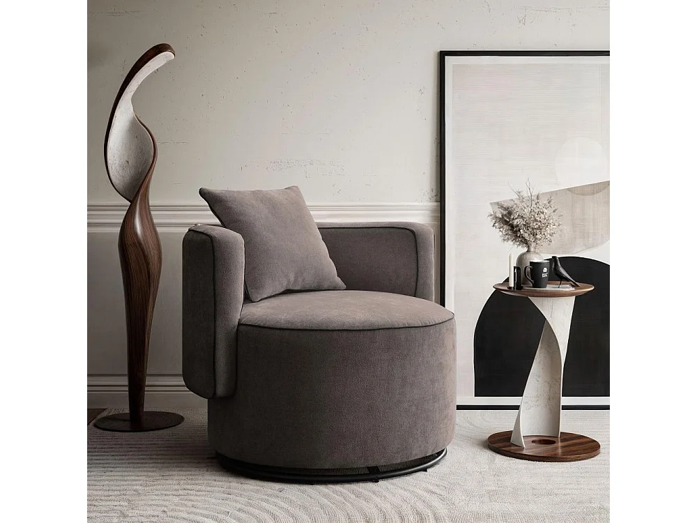 DREHSESSEL Dolce braun velour