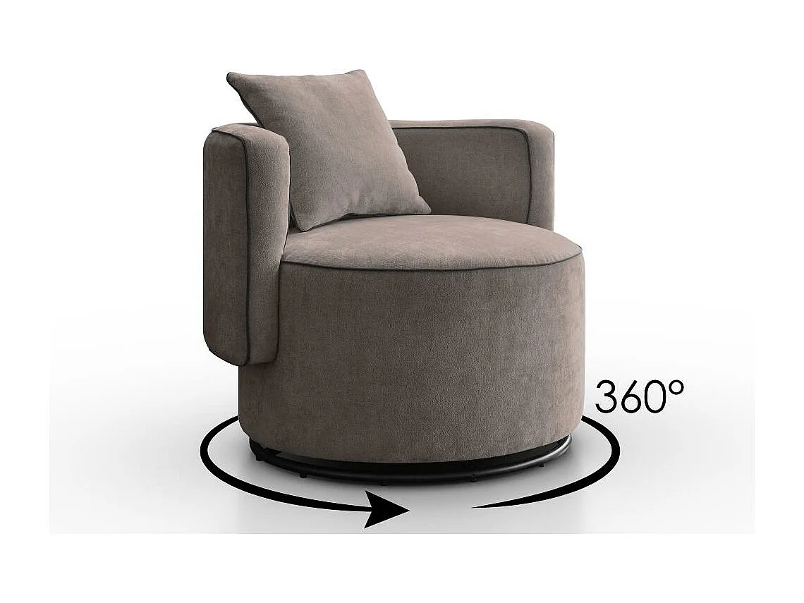 DREHSESSEL Dolce braun velour