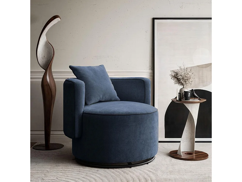 DREHSESSEL Dolce dunkelblau velour