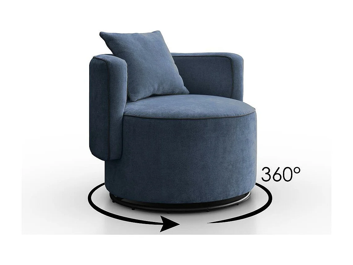 DREHSESSEL Dolce dunkelblau velour