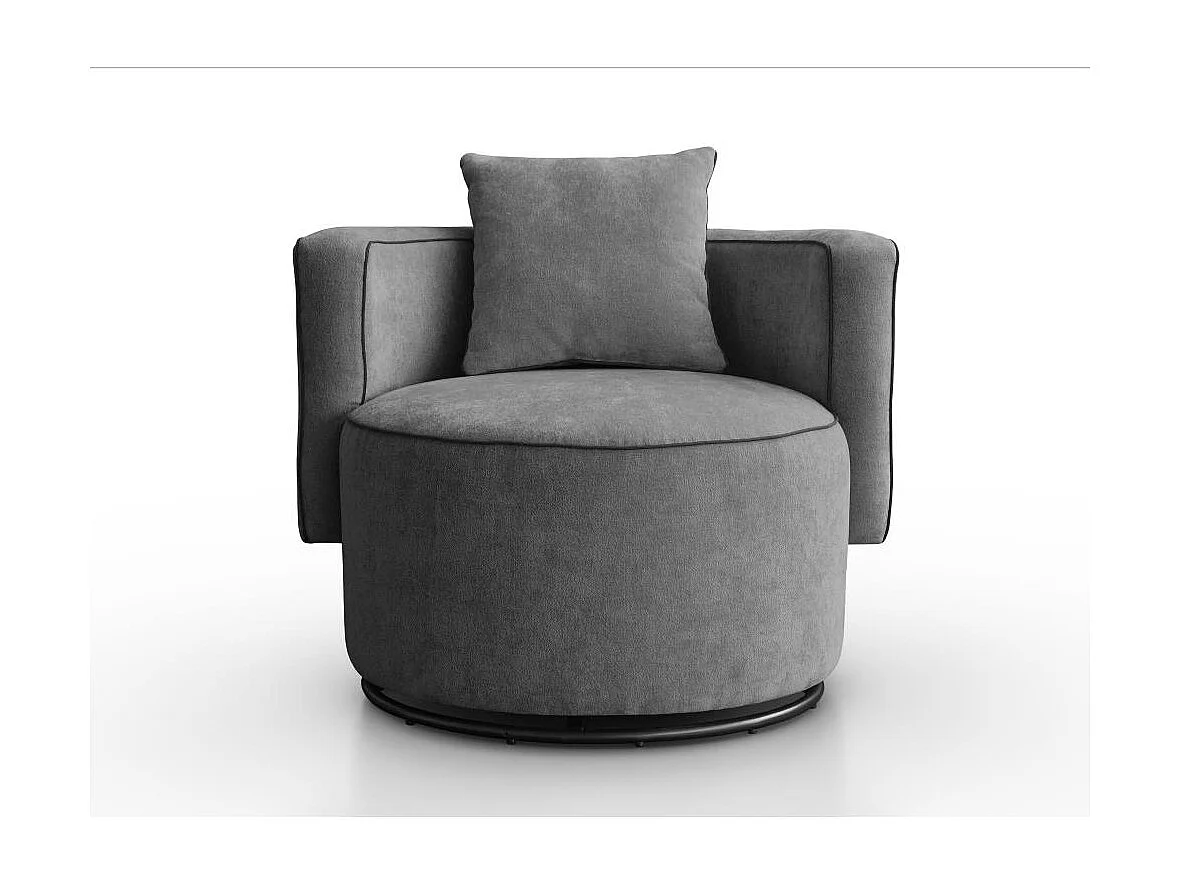 DREHSESSEL Dolce dunkelgrau velour