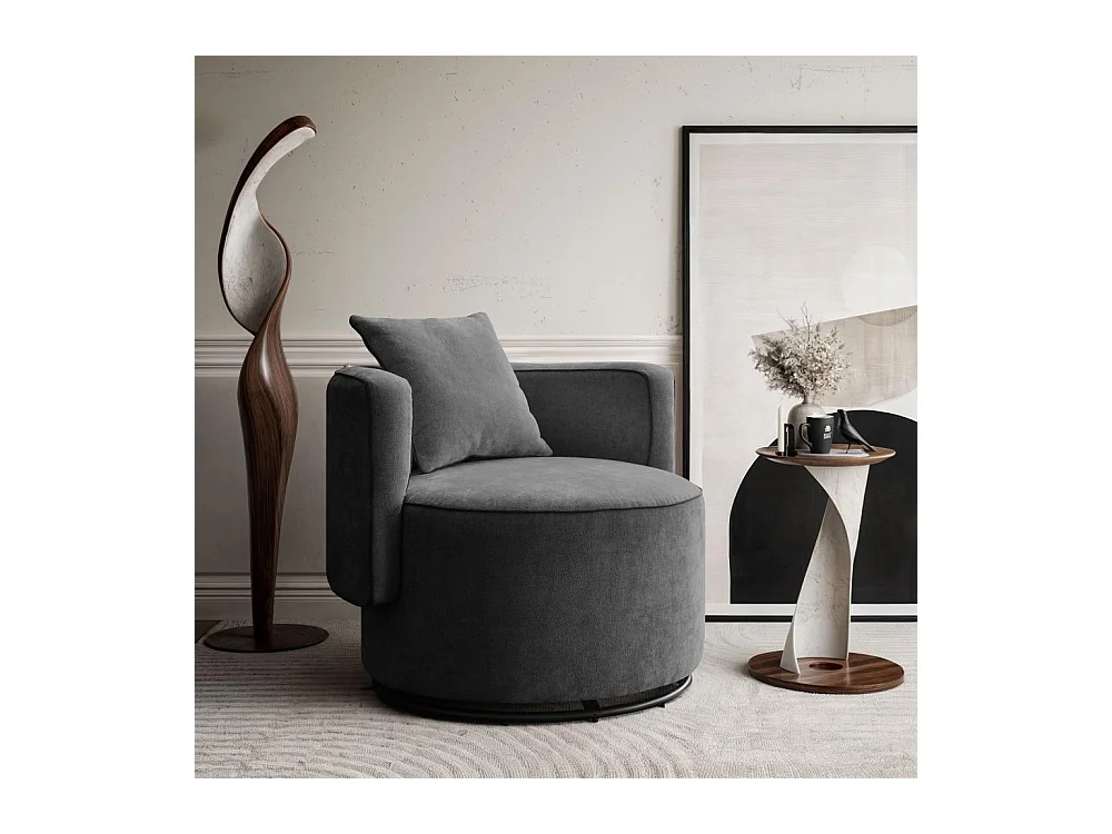 DREHSESSEL Dolce dunkelgrau velour