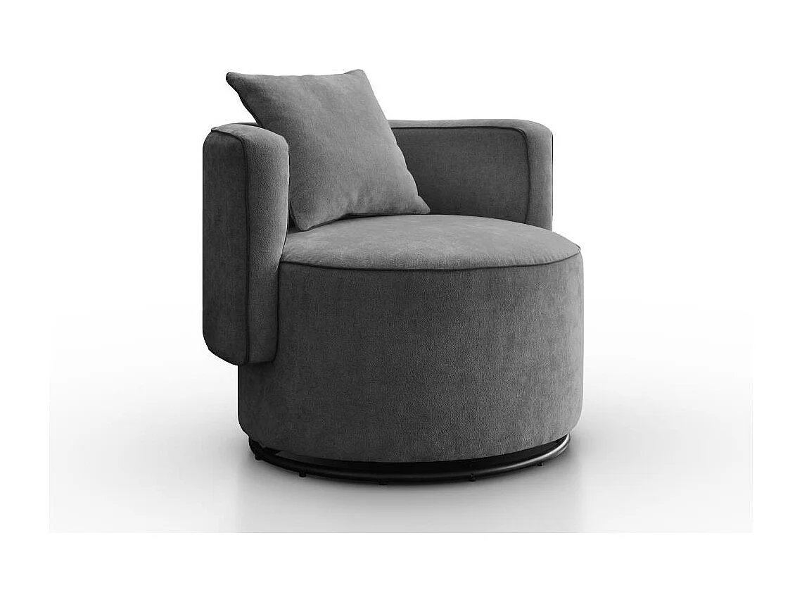 DREHSESSEL Dolce dunkelgrau velour