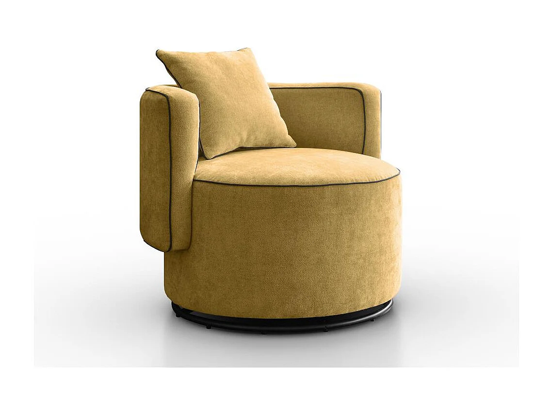 DREHSESSEL Dolce senfgelb velour