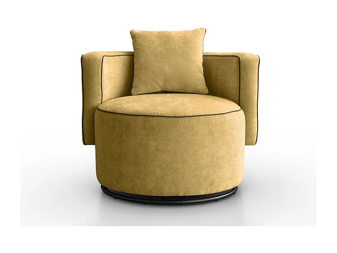 DREHSESSEL Dolce senfgelb velour