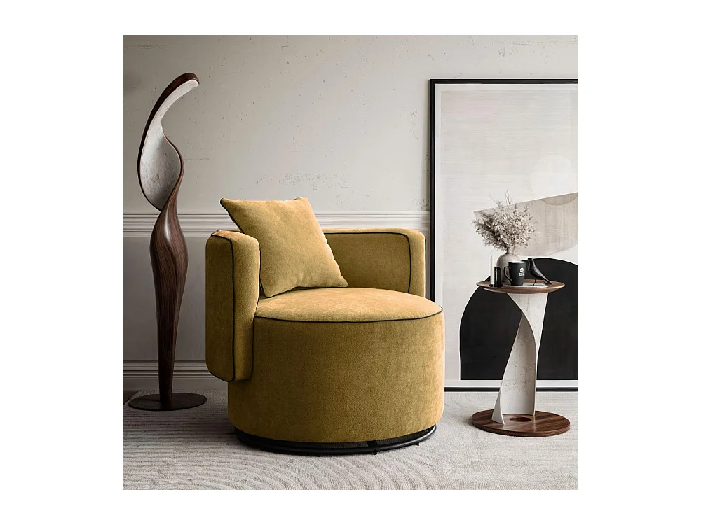 DREHSESSEL Dolce senfgelb velour