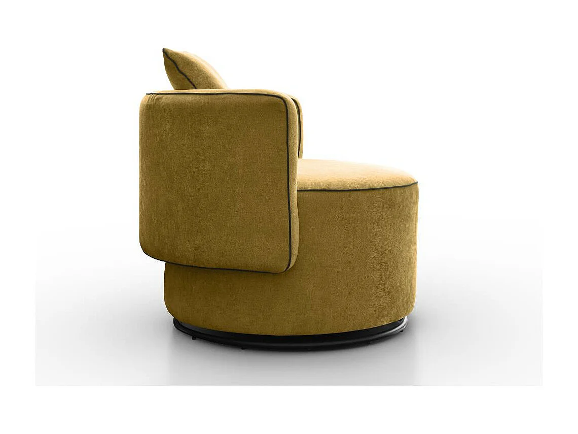 DREHSESSEL Dolce senfgelb velour