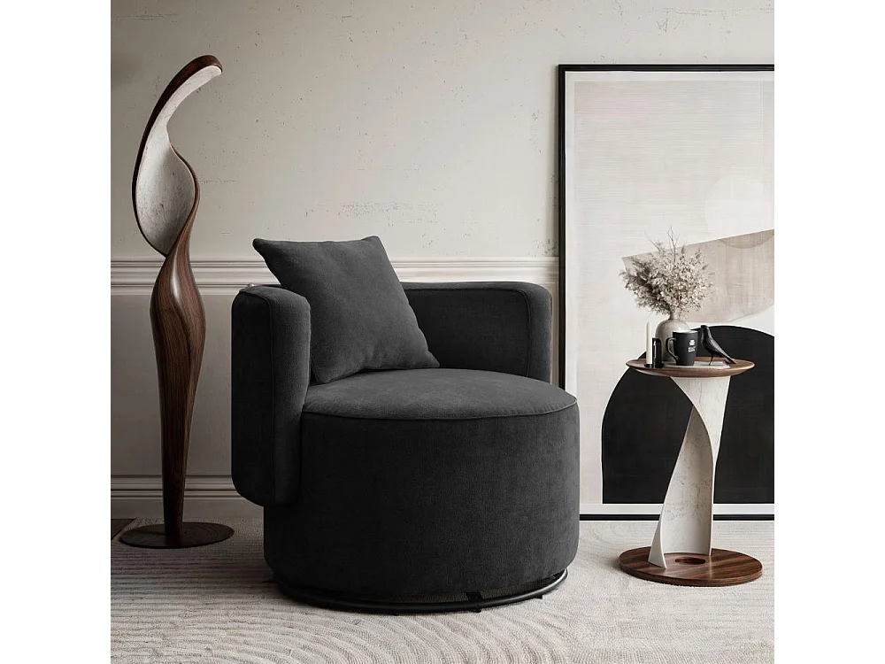 FAUTEUIL RELEVEUR Dolce noir velours