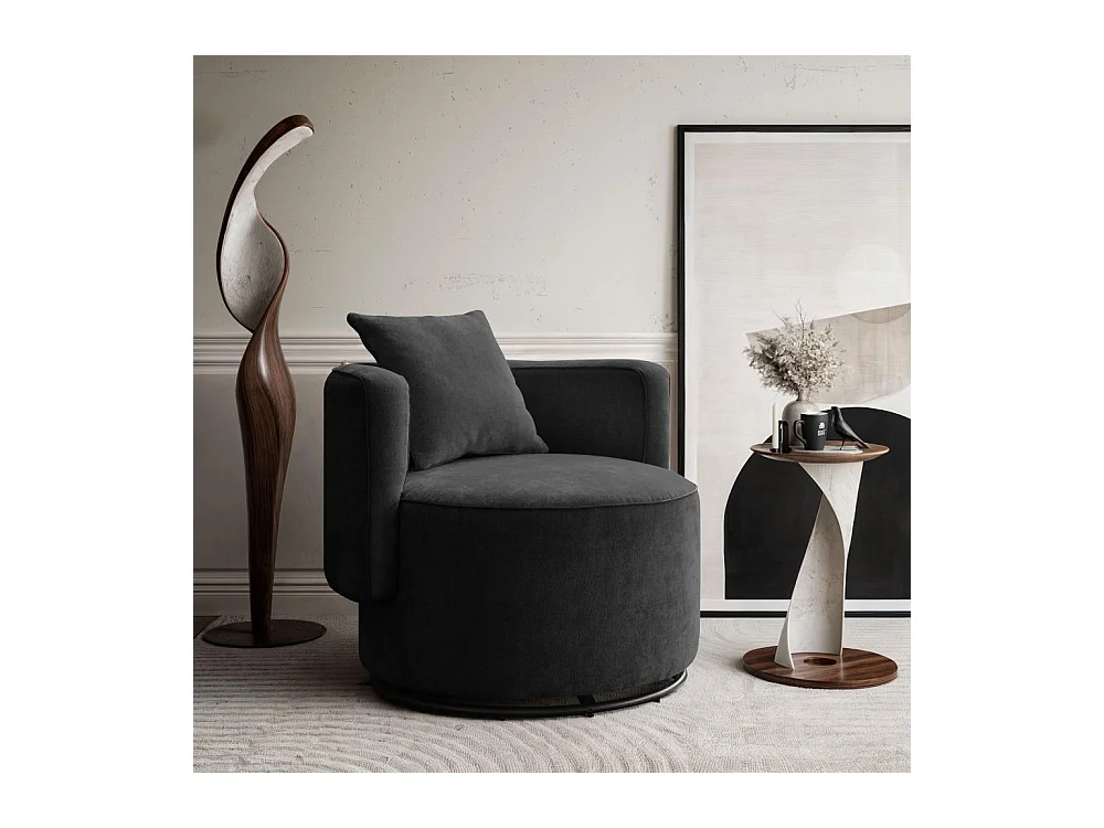 DREHSESSEL Dolce schwarz velour