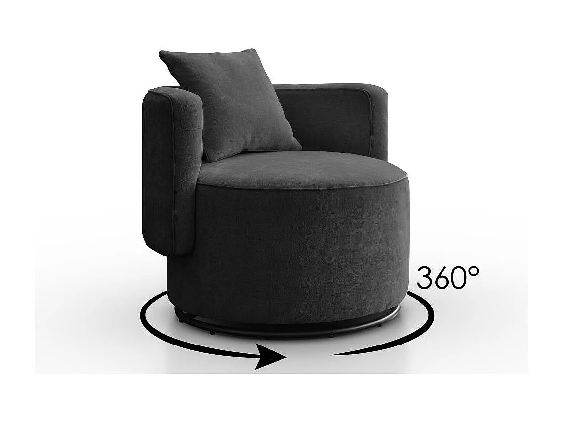 DREHSESSEL Dolce schwarz velour