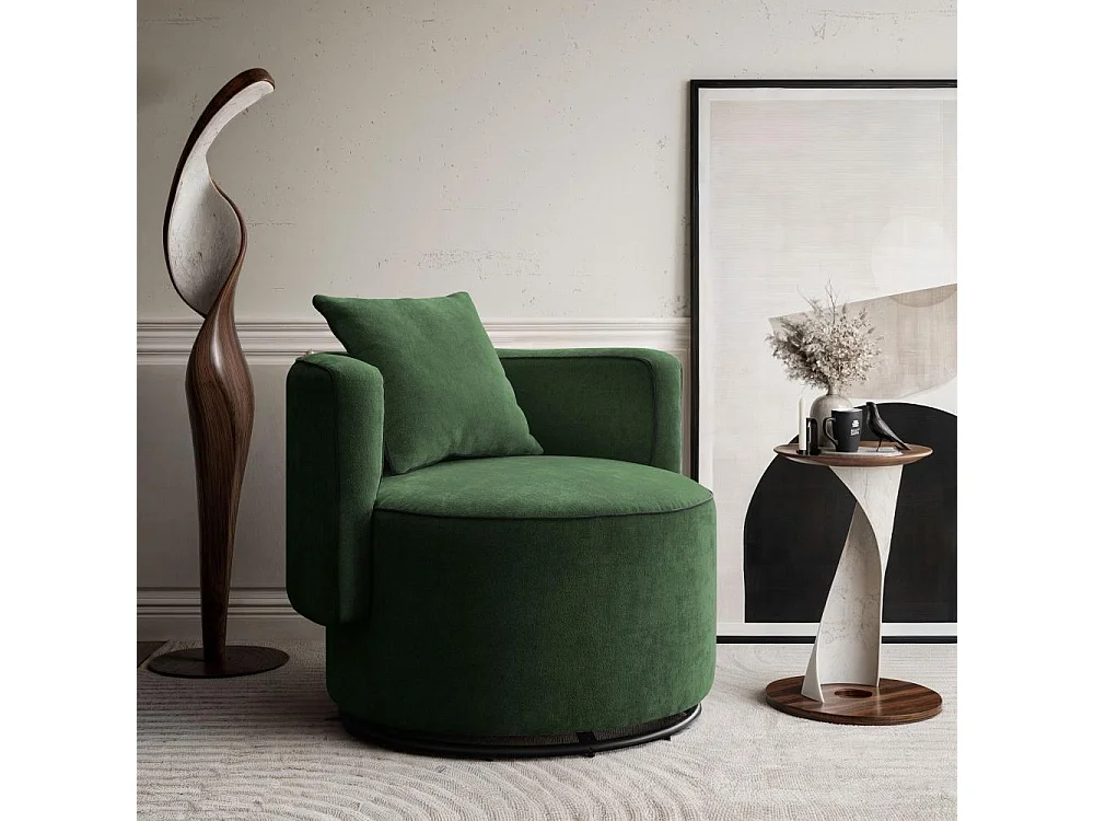 DREHSESSEL Dolce dunkelgrün velour