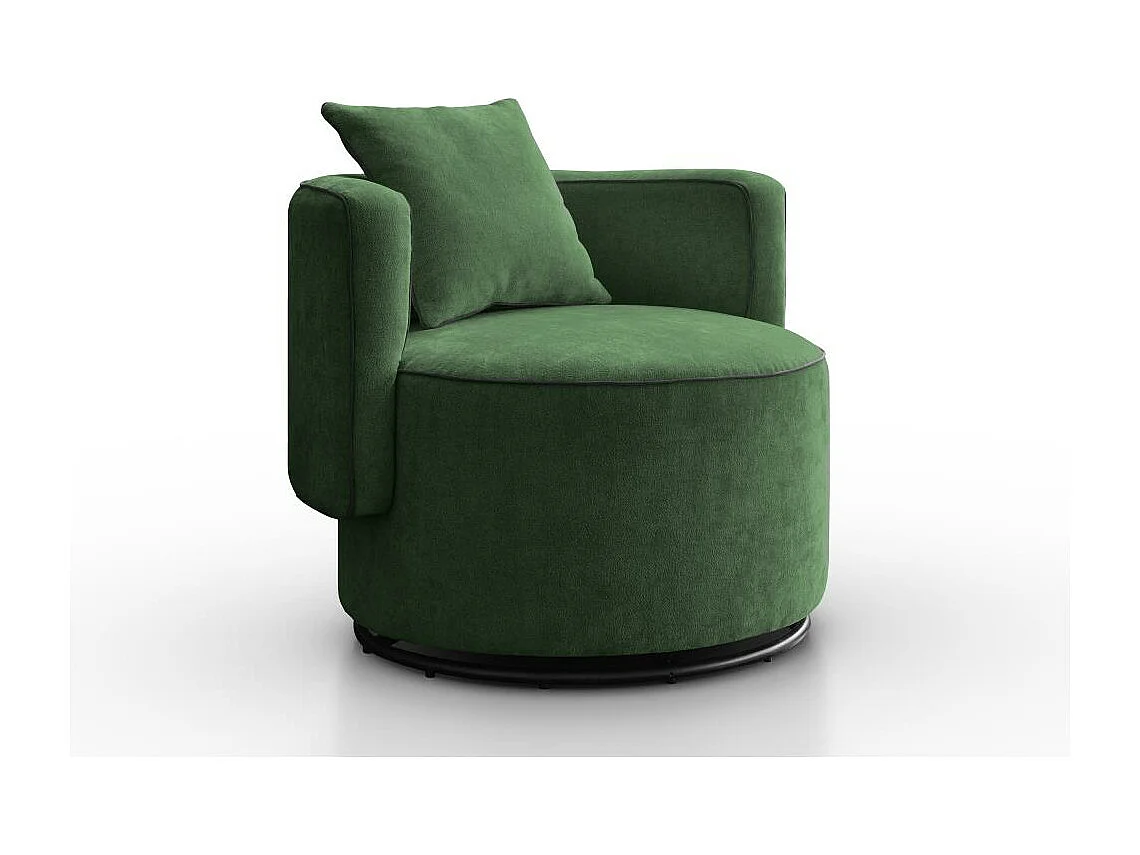 DREHSESSEL Dolce dunkelgrün velour