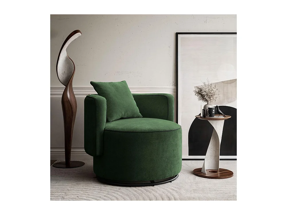 DREHSESSEL Dolce dunkelgrün velour