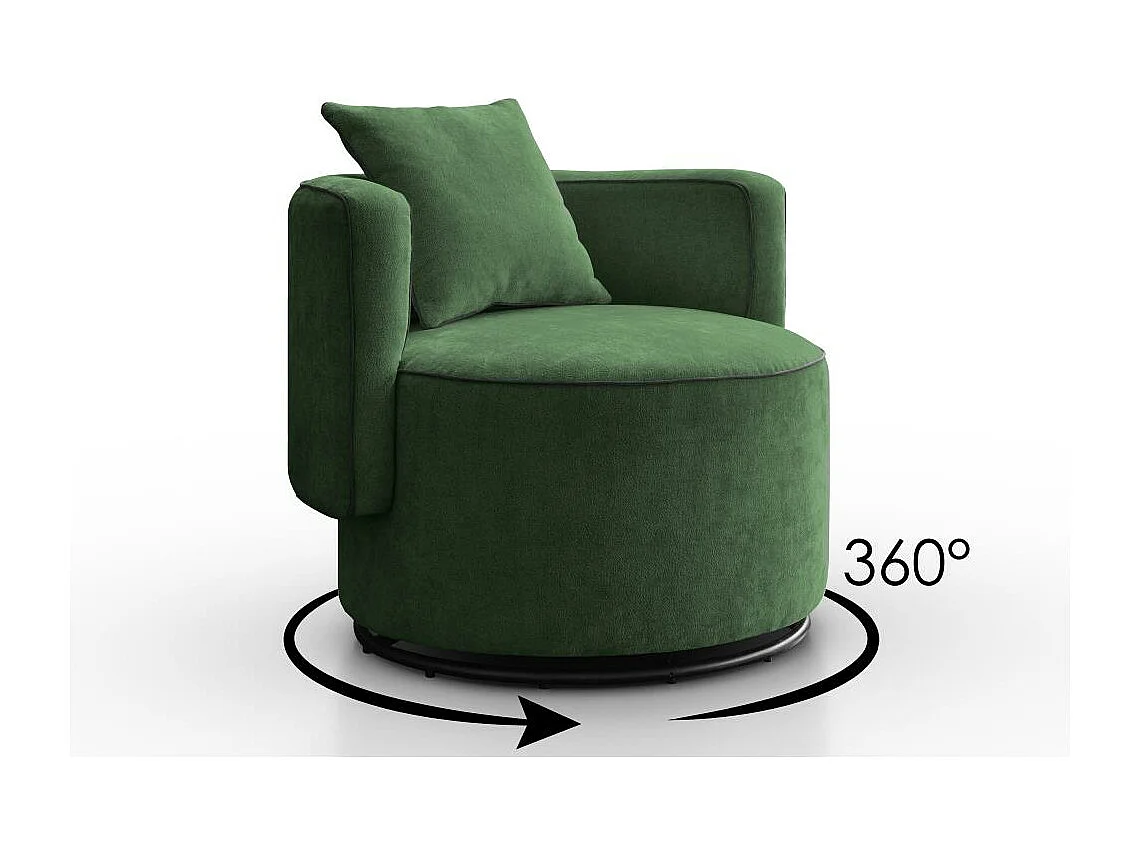 DREHSESSEL Dolce dunkelgrün velour