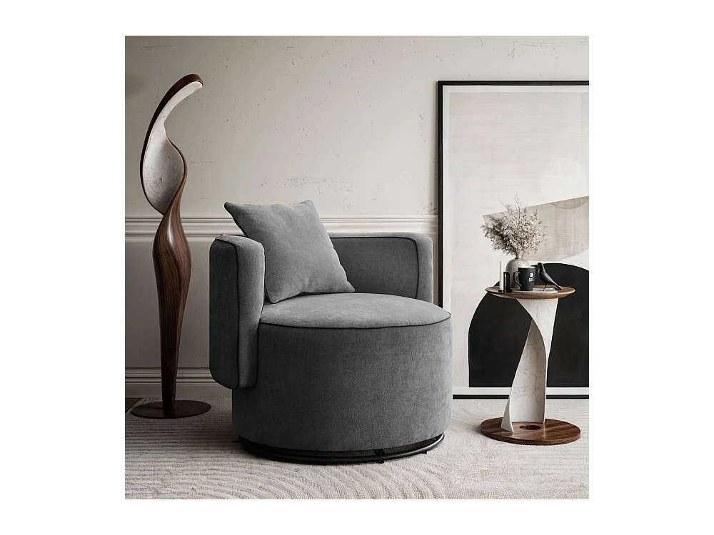 DREHSESSEL Dolce grau velour