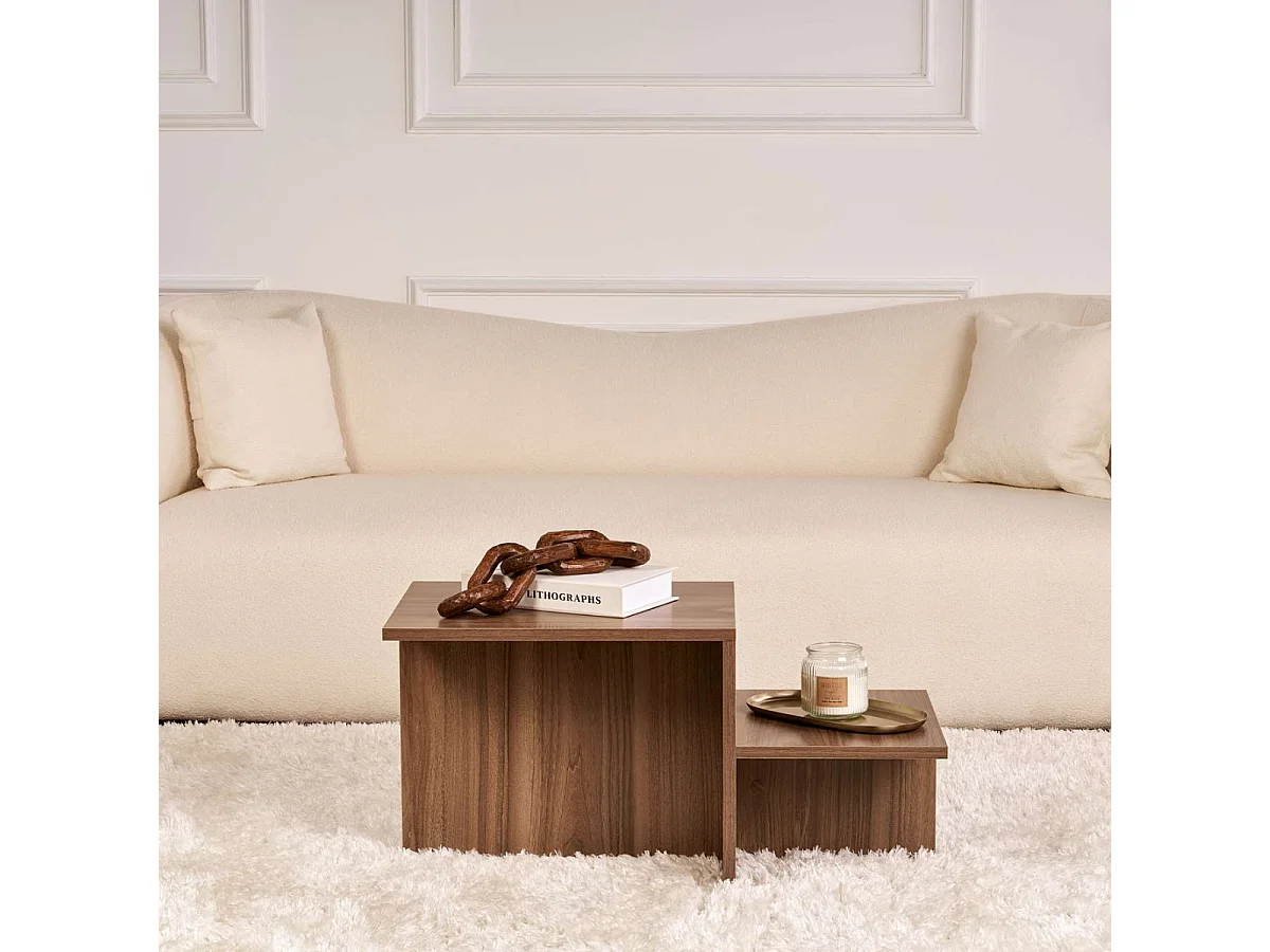 Couchtisch 2 Ebenen L80 cm - HARMONY