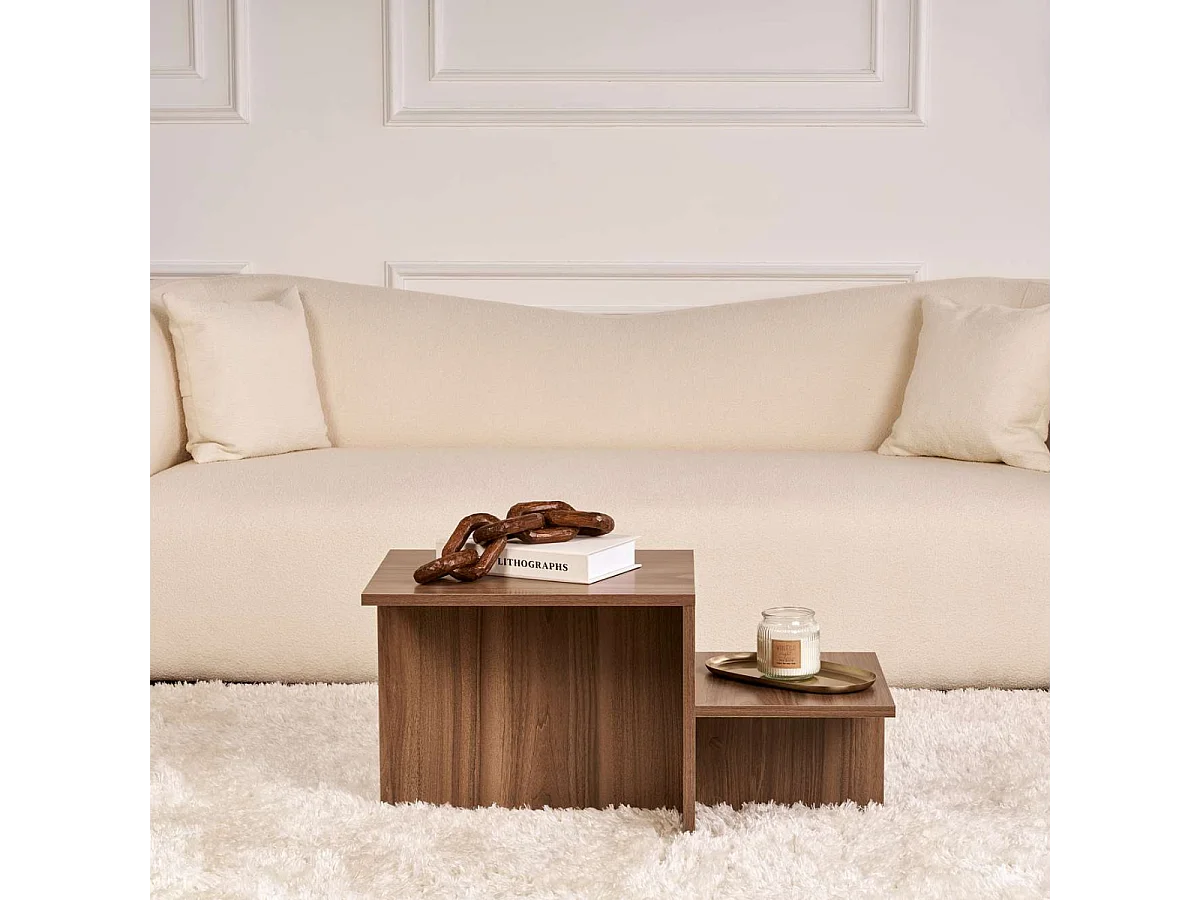 Couchtisch 2 Ebenen L80 cm - HARMONY