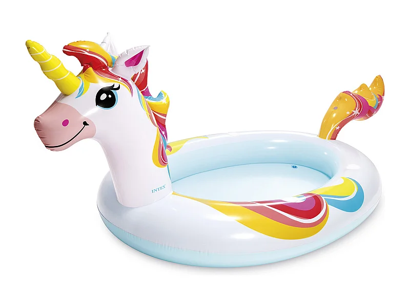 Piscine Fontaine Enfant "Licorne" 254cm Multicolore