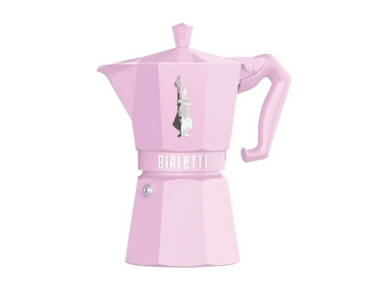 Cafetière Moka Exclusive Rose Pastel 6 tasses Bialetti - Collection Vintage Italienne
