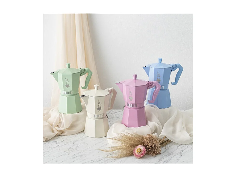 Moka Koffiezetapparaat Exclusive Roze Pastel 6 kopjes Bialetti - Vintage Italiaanse Collectie