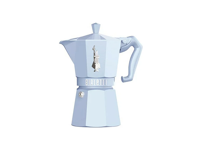Moka Koffiezetapparaat Exclusief Pastelblauw 6 kopjes Bialetti - Italiaanse Vintage Collectie