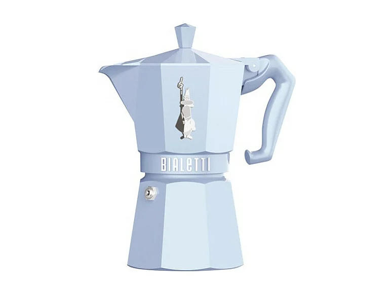 Ekspres do Kawy Moka Exclusive Pastelowy Niebieski 6 filiżanek Bialetti - Włoska Kolekcja Vintage