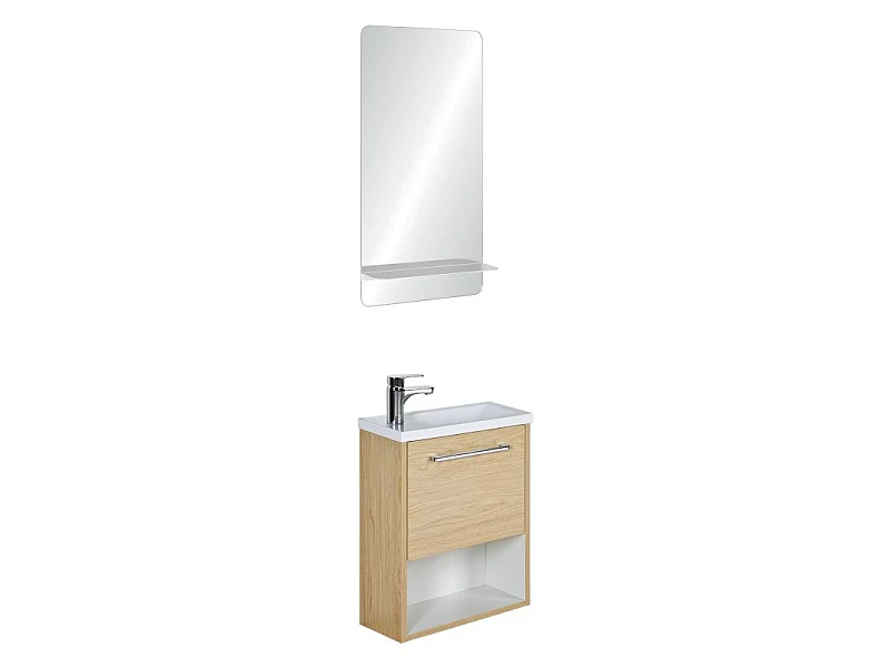 Conjunto de lavabo NIKA con nicho y estante de espejo