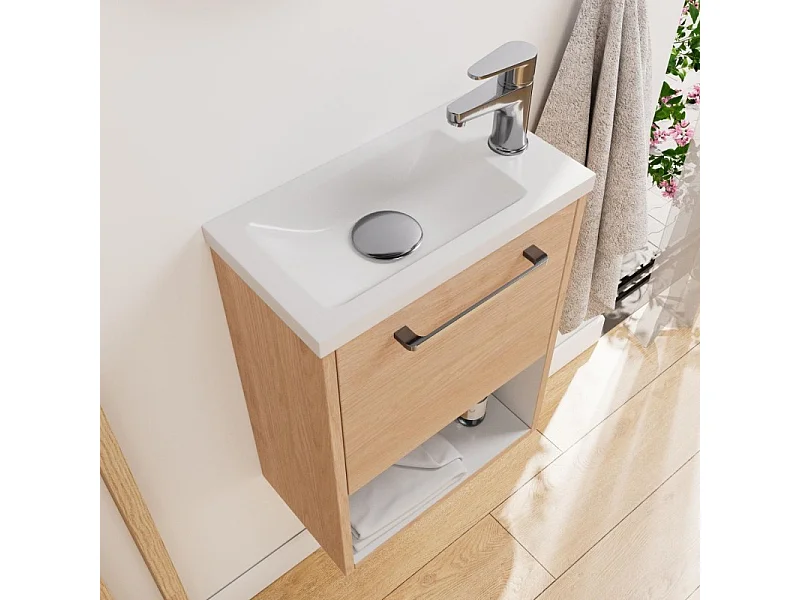 Gruppo lavabo NIKA con nicchia e specchio ovale