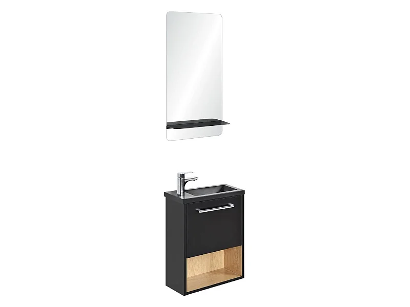Ensemble lave-mains NIKA avec niche et miroir tablette