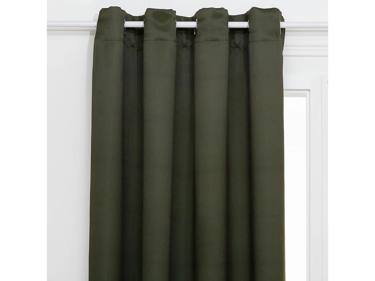 Rideau Occultant "Topa" 140x260cm Vert Kaki