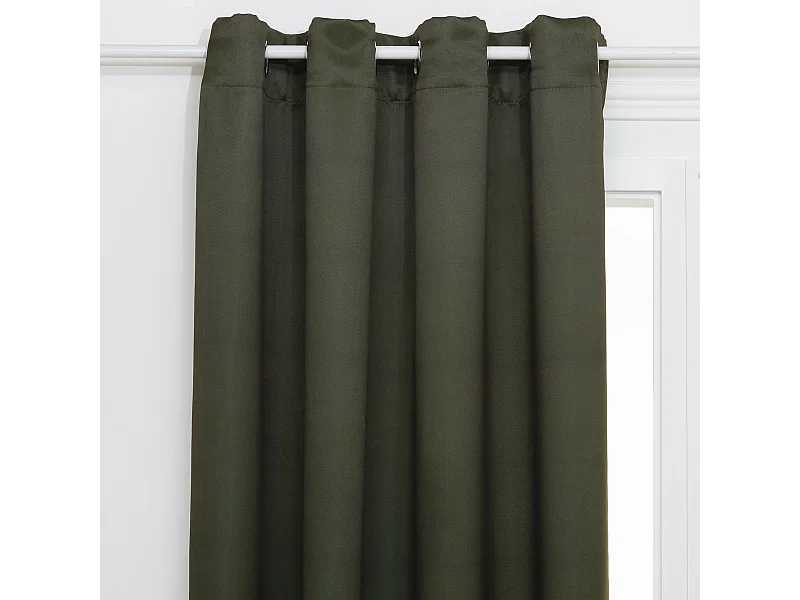 Rideau Occultant "Topa" 140x260cm Vert Kaki