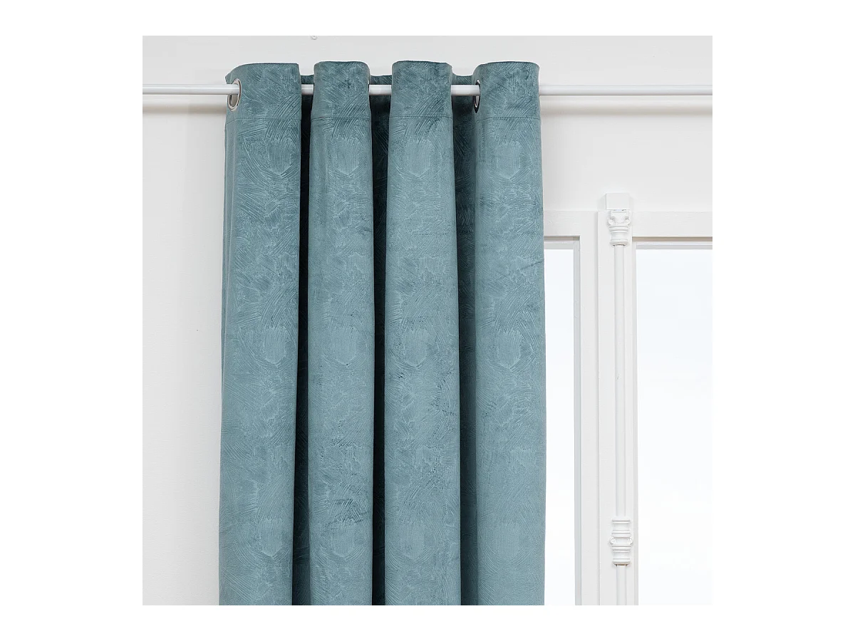 Rideau Occultant "Fujo" 135x260cm Bleu Clair