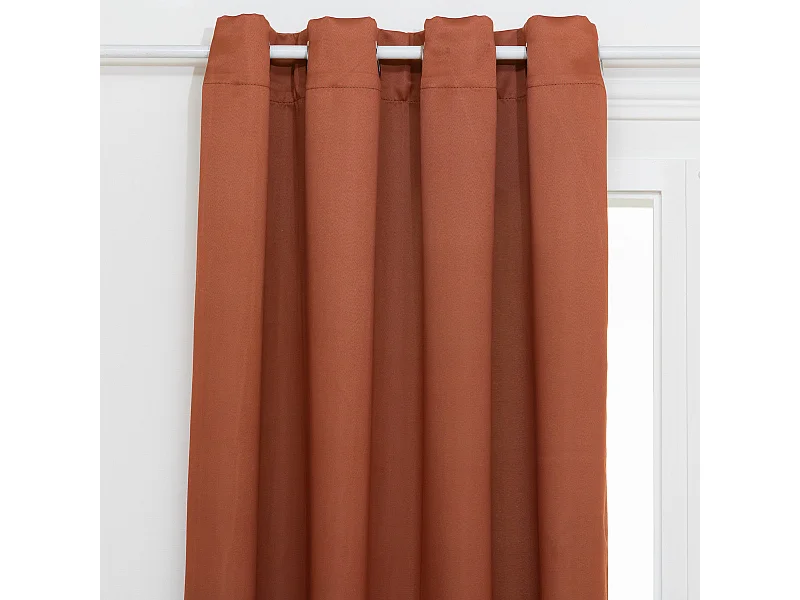 Rideau Occultant "Topa" 140x260cm Terracotta