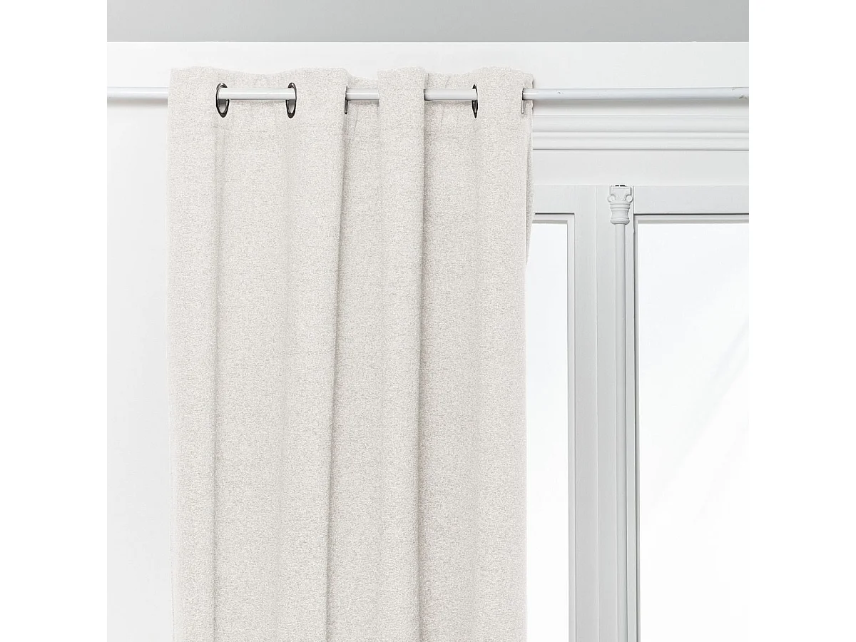 Rideau Occultant Isolant "Soana" 140x260cm Ivoire