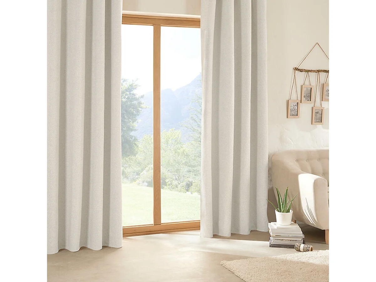 Rideau Occultant Isolant "Soana" 140x260cm Ivoire