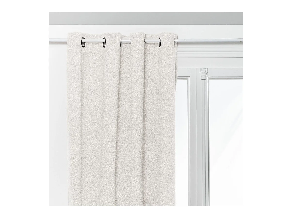 Rideau Occultant Isolant "Soana" 140x260cm Ivoire