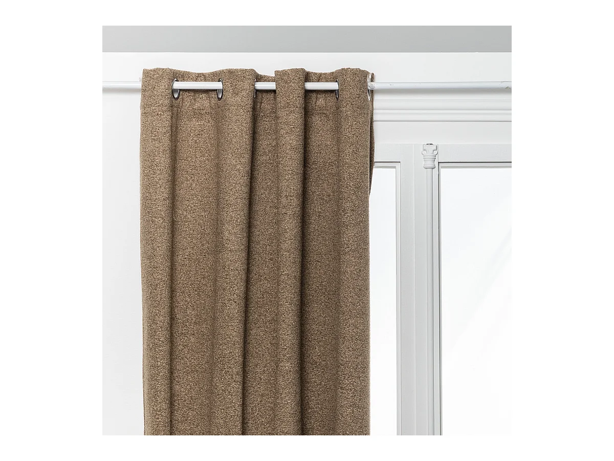 Rideau Occultant Isolant "Soana" 140x260cm Taupe