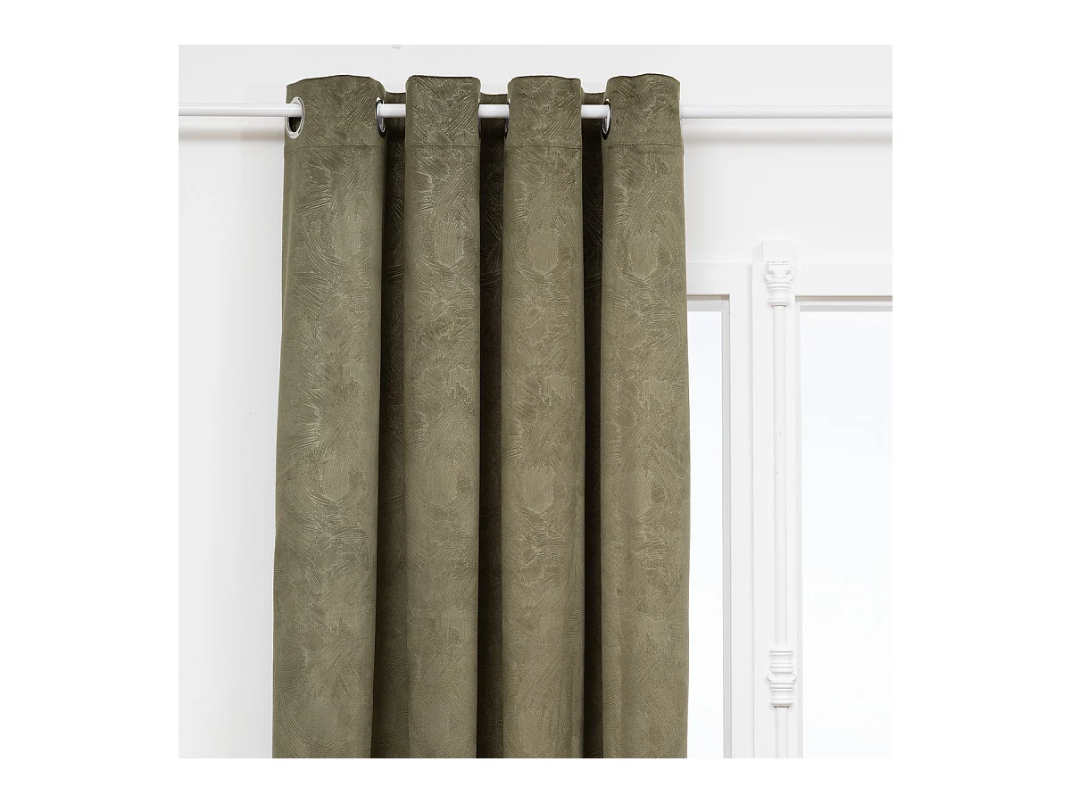 Rideau Occultant "Fujo" 135x260cm Vert Kaki
