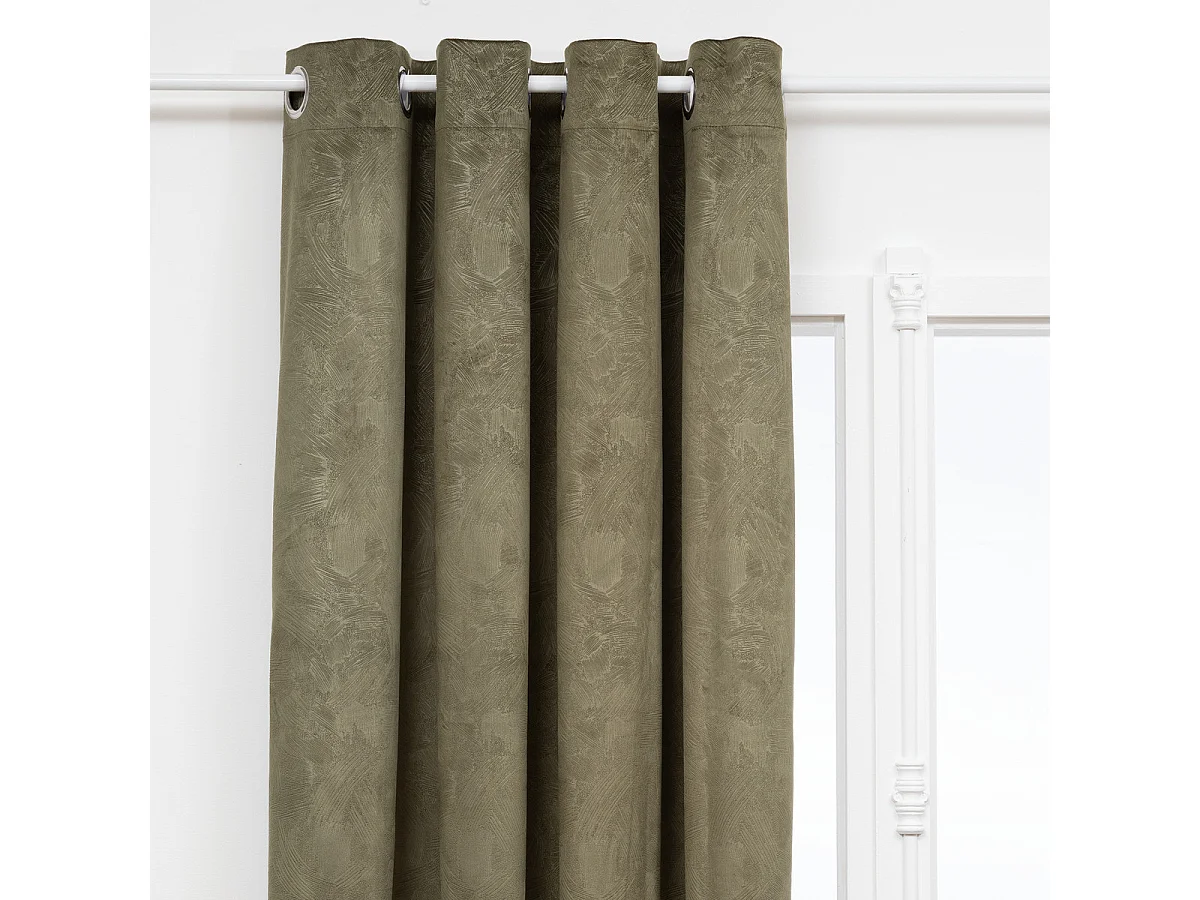 Rideau Occultant "Fujo" 135x260cm Vert Kaki