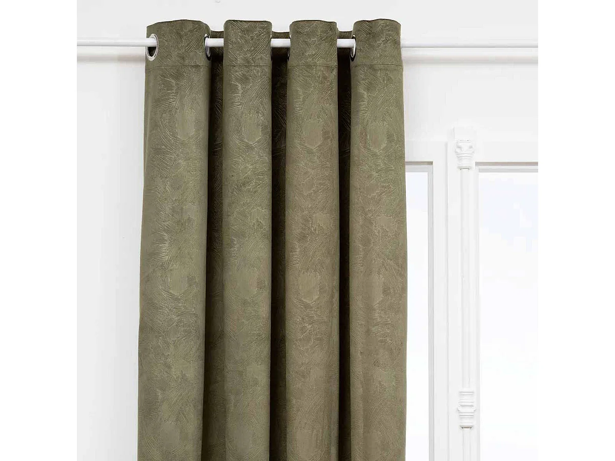 Rideau Occultant "Fujo" 135x260cm Vert Kaki