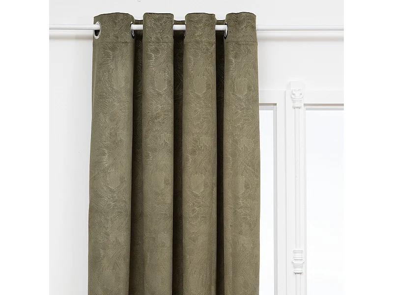 Rideau Occultant "Fujo" 135x260cm Vert Kaki